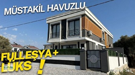 DİDİM HİSAR LİMAN YOLUNDA MÜSTAKİL HAVUZLU FULL EŞYALI SIFIR 3+1 VALİZİNİ AL GEL VİLLASI