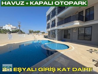 DİDİM HİSAR LİMAN YOLUNDA SIFIR LÜX HAVUZLU KAPALI OTOPARKLI SİTEDE EŞYALI 2+1 GİRİŞ KAT DAİRE