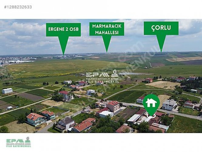 ERGENE KIRKGÖZ İÇİNDE BAHÇELİ KÖY EVİ OLAN 718 m2 SATILIK ARSA