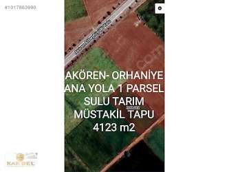 AKÖREN ORHANİYE SATILIK SULAK ANA YOLA YAKIN MÜSTAKİL TARLALAR