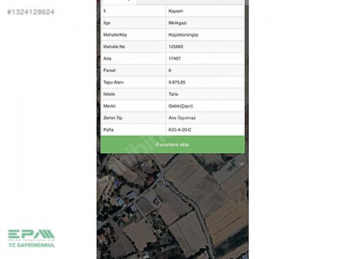 EPA YZ den GESİ de 4940 m İMARLI ARSA