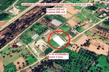 AYVACIK (ASSOS) Bölgesi TUZLA da SATILIK İMARLI ARSALAR