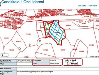 Çanakkale, Lapseki alpagu köyünde  ASFALTA CEPHELİ TARLA