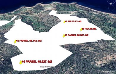 Çanakkale, Ayvacık, Bademli köy sınırlarında  65.600.- tarla