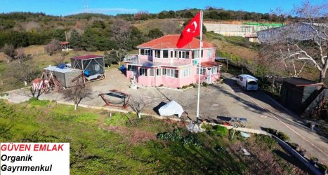 Çanakkale Bursa yoluna yakın Bogaz manzaralı Kanut ve arsası