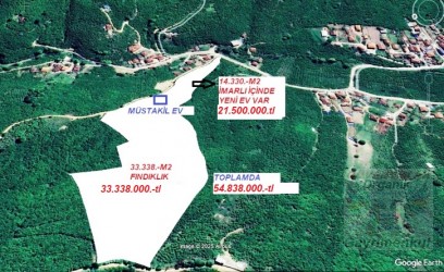 SAKARYA,HENDEK,KOCAAHMET te 14.330.-m2  Köy içi  Villa imarlı 