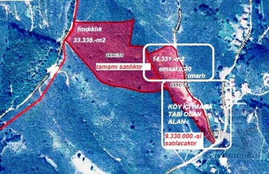SAKARYA,HENDEK,KOCAAHMET te 14.330.-m2-5.000.-9.330.-m2  Köy içi  Villa imarlı arsa