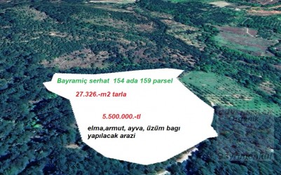 Çanakkale, Bayramiç Serhat Köyü Satılık tarla..