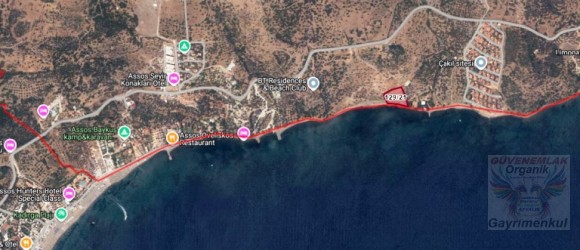 AYVACIK, (assos) Büyükhüsun Sahilnde Zeytinlik arsa