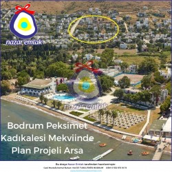 Nazar Emlaktan Bodrum Kadıkalesinde konut imarlı arsa ref-1353