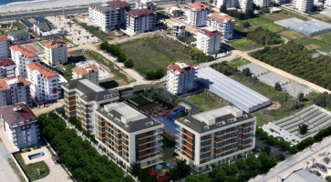 Antalya Alanya`da Denize 200 Metre Mesafede  Residence Site İçinde Satılık:0+1 sdütyo , 1+1 ,2+1 ,2+2  Daire   3+2,4+1 Dublex Daireler