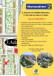 Beylikdüzü Kavaklı – İhlas Marmara Evleri 2. Kısım 3. Ada`da Satılık 3+1 Tadilatlı 130 m2 C tipi Daire