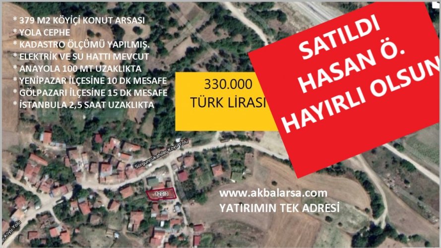 SORUNSUZ KÖY İÇİ EV ARSASI   İSTANBULDAN HASAN Ö. BEYE HAYIRLI OLSUN.