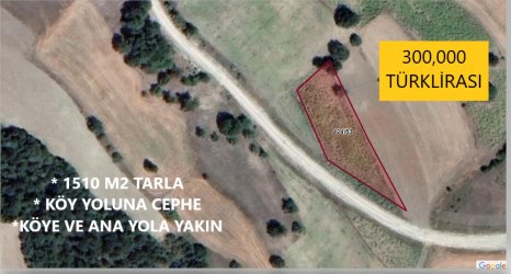 BİLECİK-YENİPAZAR KÖY YOLUNA CEPHE 1510 M2 TARLA