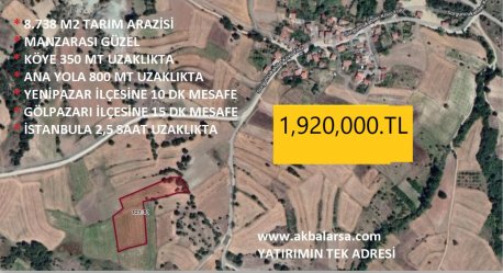 YATIRIMLIK  TARLA 8.738 M2 Sizde Doğada olmak için acele edin..