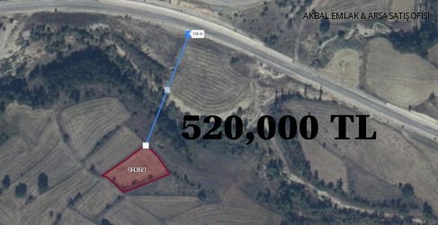 SORGUNCUKAHİLER KÖYÜNE 1,400 MT VE ANA YOLA 135 MT UZAKLIKTA, 2,076 M2 MÜSTAKİL TARLA