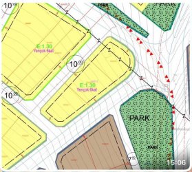 6 KATA İMARLI,1.30 EMSALLİ DÖRT TARAFI YOL, ÖNÜ PARK KUPON ARSA