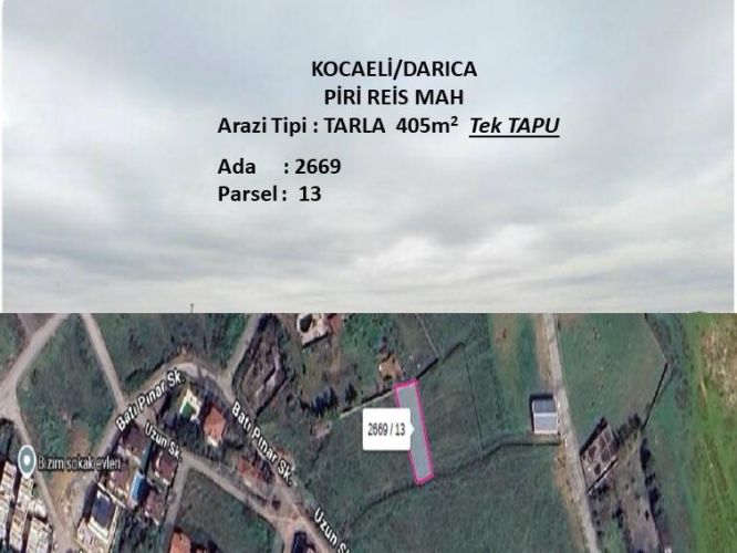 Darıca Piri Reiste Yatırımlık & Deniz Yakın 404.94 m2 Parsel