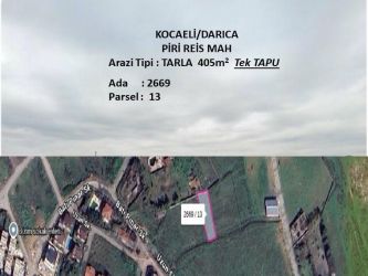 Darıca Piri Reiste Yatırımlık & Deniz Yakın 404.94 m2 Parsel