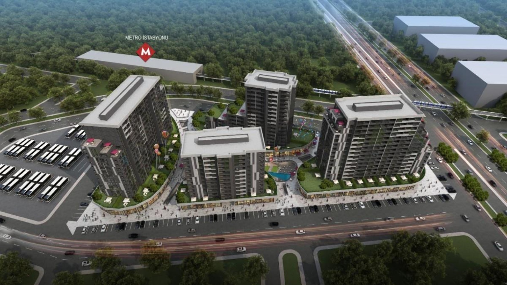 AP İstport | Metroya Yanı | Manzaralı |Cam Balkon |2+1 | Kiralık