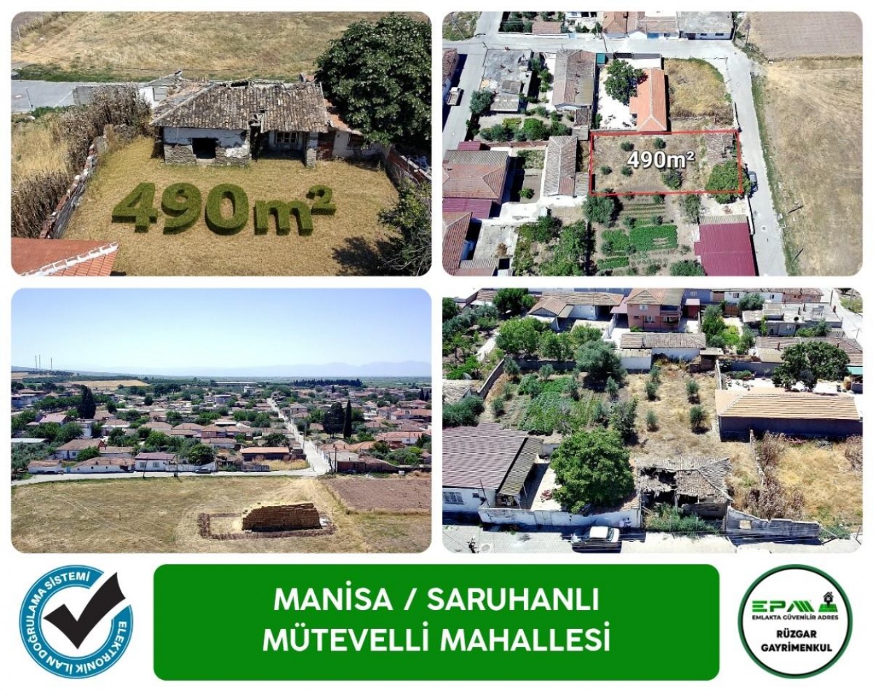 Manisa Saruhanlı Mütevelli Mah. 490m² İmarlı Arsa
