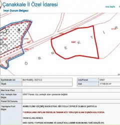 Bayramiç Köylü Köyünde otobana cepheli SATILIK TARLA lar