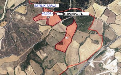 Çanakkale Bayramiç Aşağışevik Köyü SATILIK  2 adet tarla