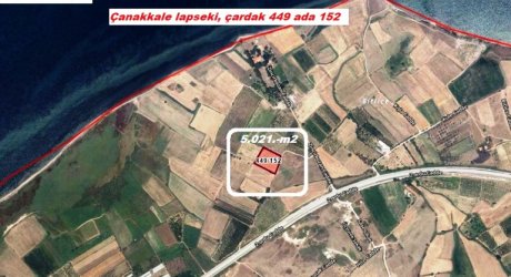 Çanakkale Lapseki Çardak SATILIK 5.021.-M2 tarla-arsa
