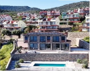 Çanakkale AYVACIK Kocaköy (ASSOS)ta Önü Kapanmaz, Midiili Manzaralı,Özel taş yapım  MALİKHANE
