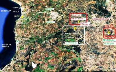 Çanakkale ,EZİNE GEYİKLİ  GÖKÇEBAYIR da SATILIK ZEYTİNLİK