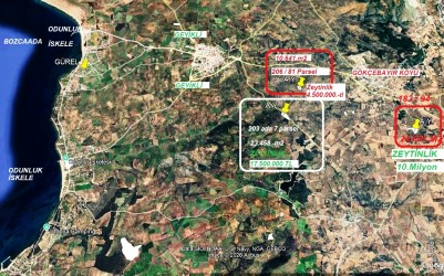 Çanakkale, Ezine, (GEYİKLİ) Gökçebayır KÖYÜ  SATILIK Zeytinlik ASFALTA   cepheli