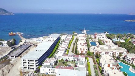 BODRUM TURGUTREİS TE DENİZE 0 KONUMLU SİTE İÇİNDE 1+1 DAİRE ref-3091