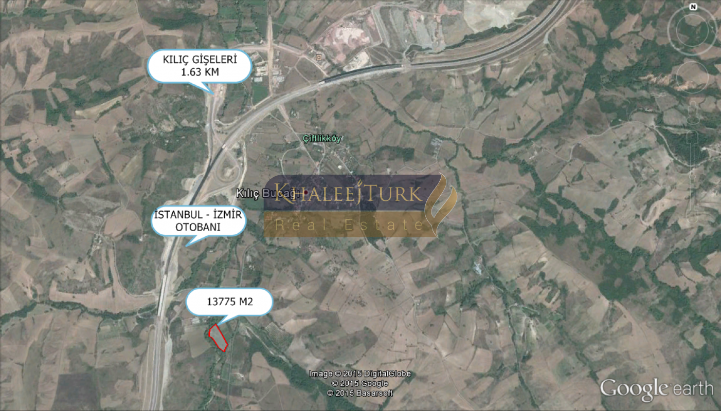 YALOVA ÇİFTİKKÖY DEREKÖY DE 13775 M2 TARLA Satılık Arsa Çiftlikköy