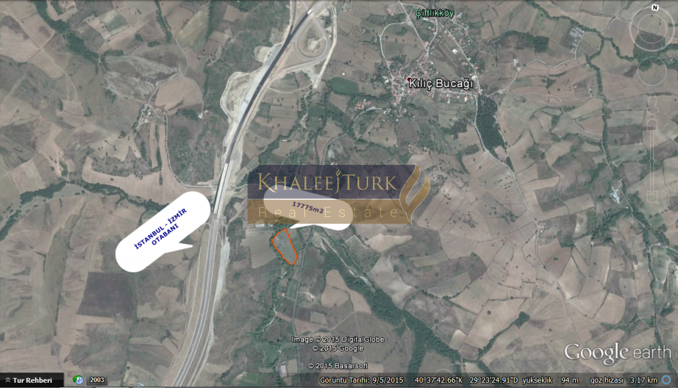 YALOVA ÇİFTİKKÖY DEREKÖY DE 13775 M2 TARLA Satılık Arsa Çiftlikköy