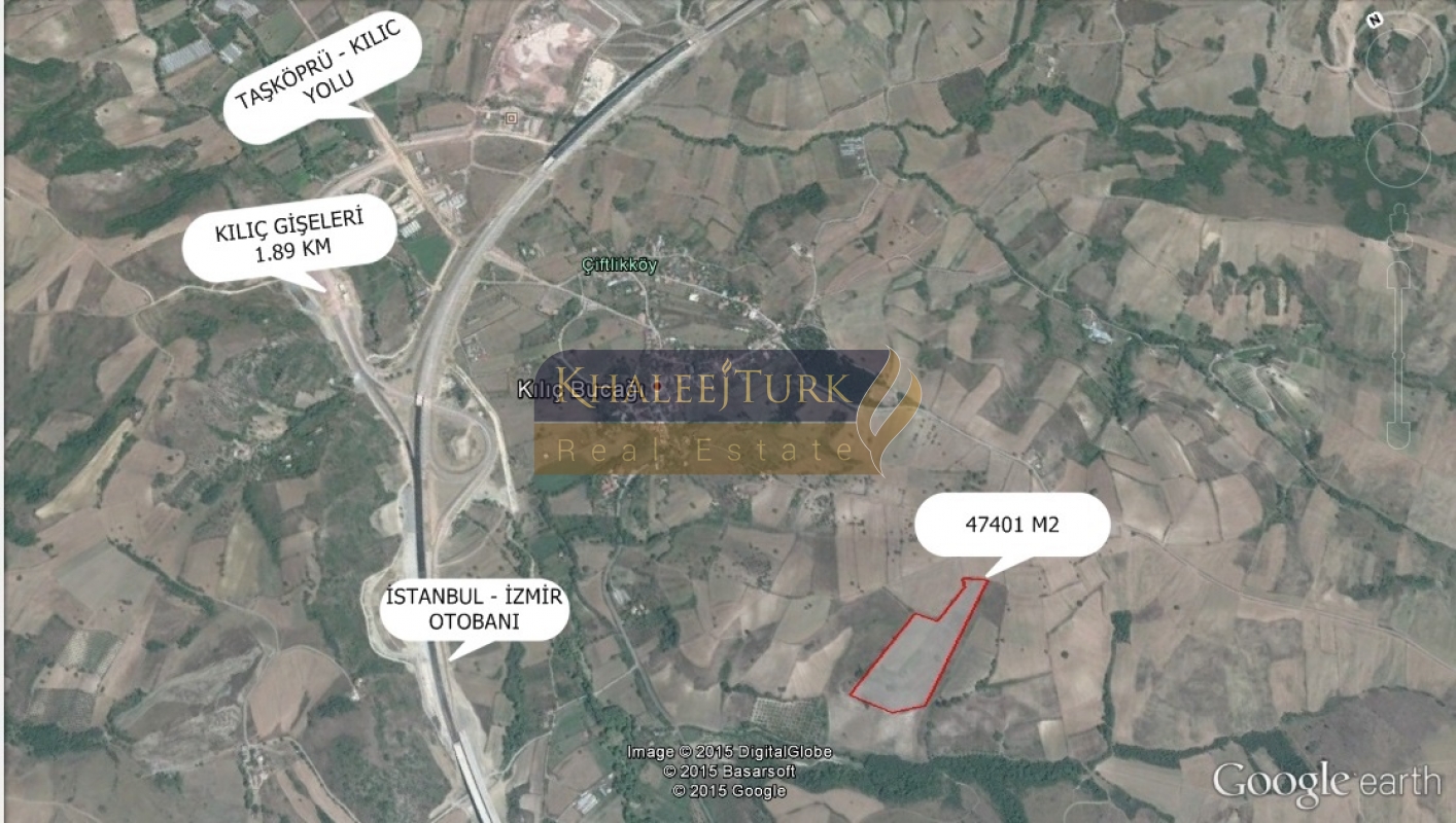 YALOVA ÇİFTLİKKÖY DEREKÖY DE 47401 M2 TARLA Satılık Arsa Çiftlikköy